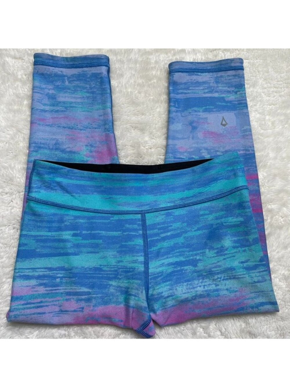Ivivva by Lululemon Girls Blue Workout Athletic Leggings Pants Size 14